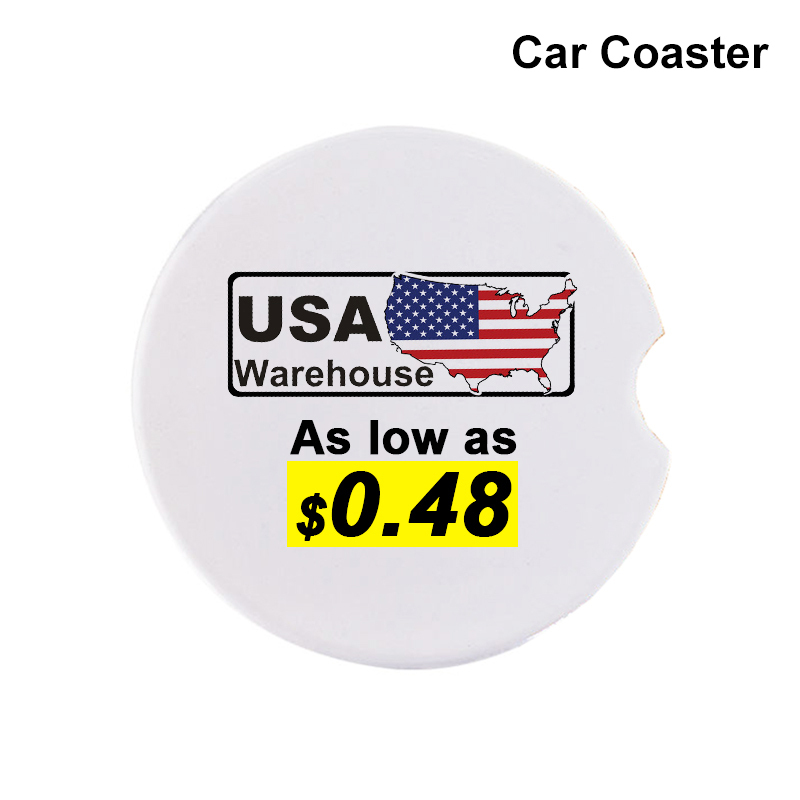 Ceramic Car Coaster Cup Holder Coaster | Sublimation Blanks | - RafeeSub