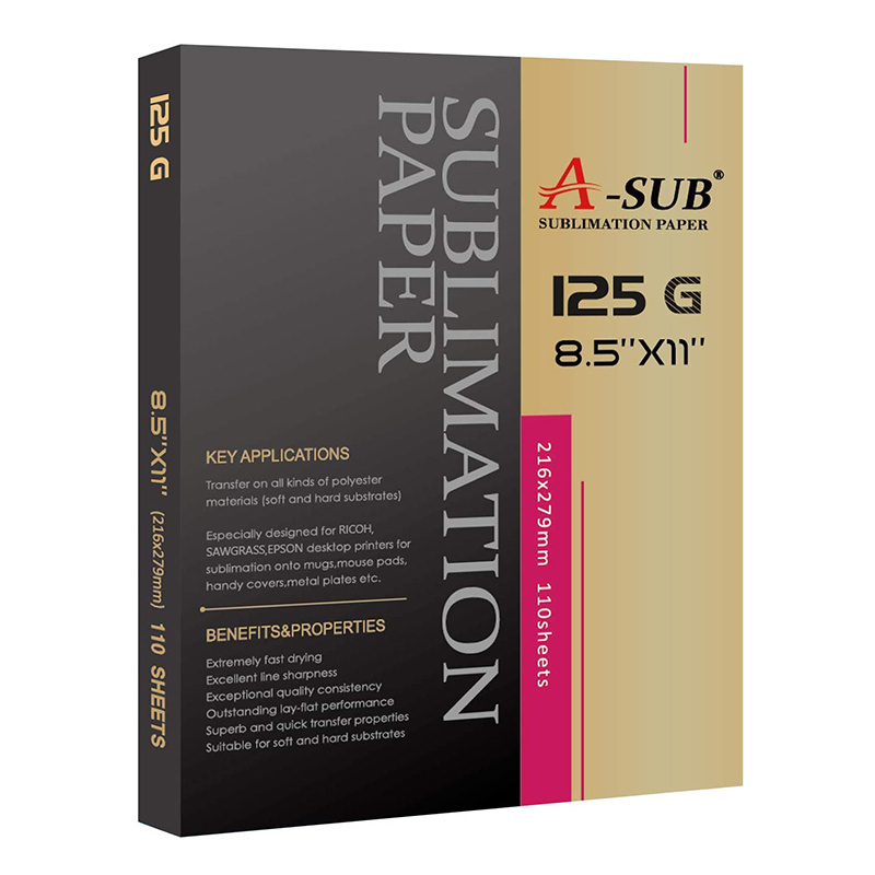 8.5x11 Inch 110 Sheets A4 Sublimation Paper -12PCS- RafeeSub