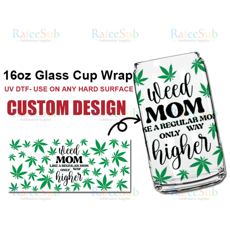 16oz Glass Can UV DTF Cup Wrap Transfers - RafeeSub