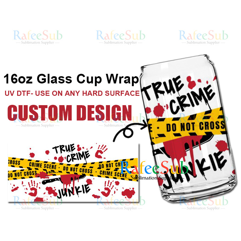 16oz Glass Can UV DTF Cup Wrap Transfers - RafeeSub