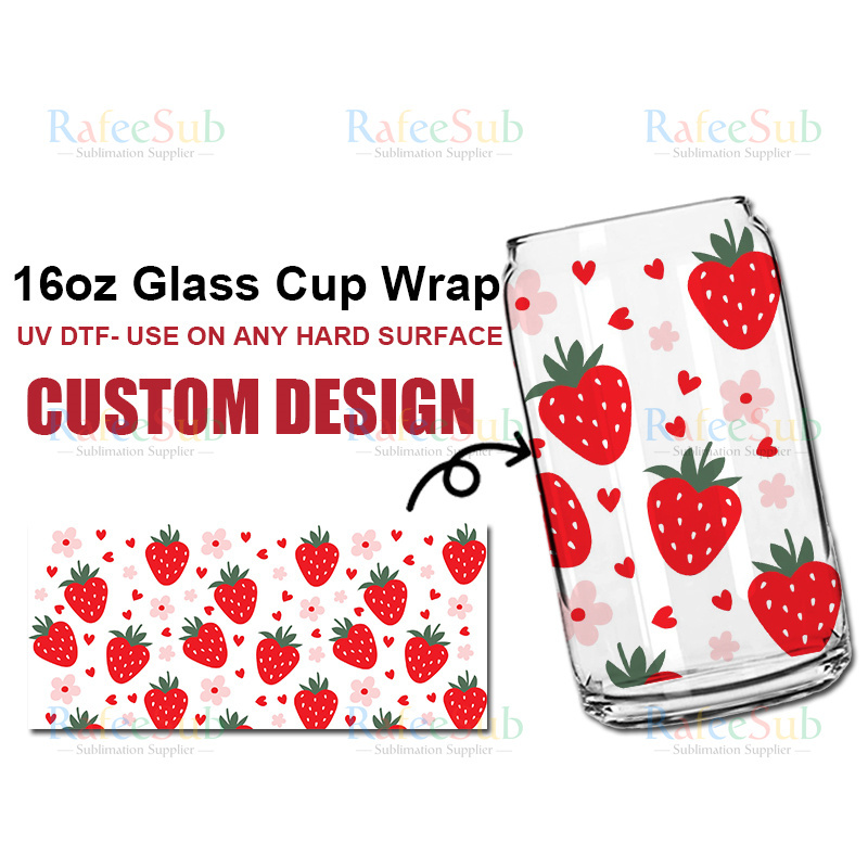 16oz Glass Can UV DTF Cup Wrap Transfers - RafeeSub