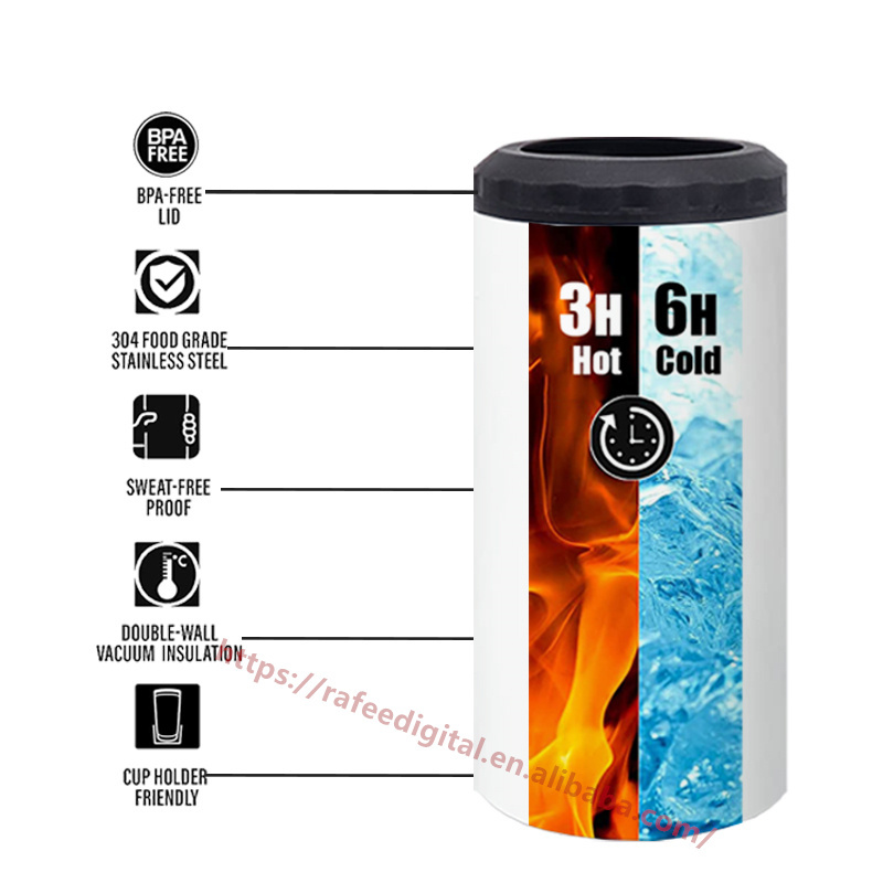 US Pre Sale 25PCS 16oz 4 in 1 Stainless Steel Slim Beer Can Cooler | Sublimation Blanks | - RafeeSub