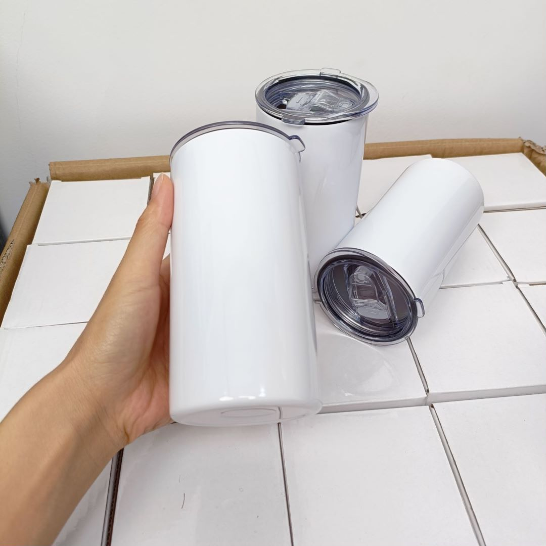 25PCS 12oz Straight Sublimation tumbler | Plastic Straw | - RafeeSub
