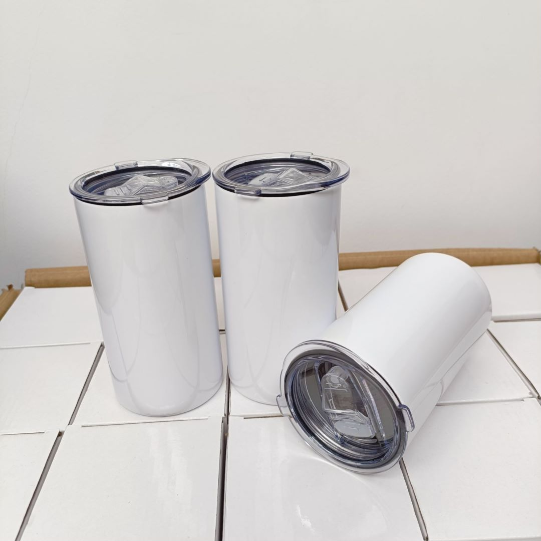 25PCS 12oz Straight Sublimation tumbler | Plastic Straw | - RafeeSub