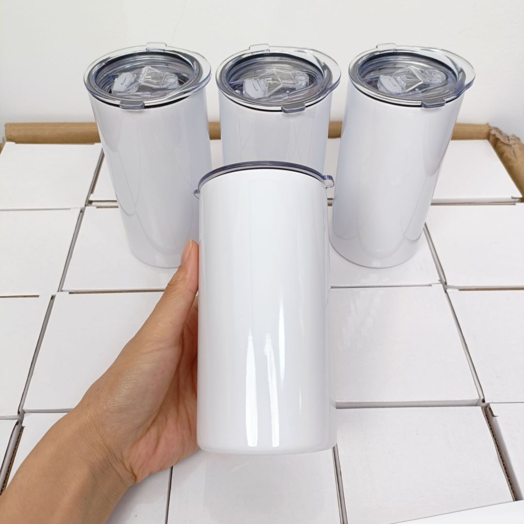 25PCS 12oz Straight Sublimation tumbler | Plastic Straw | - RafeeSub