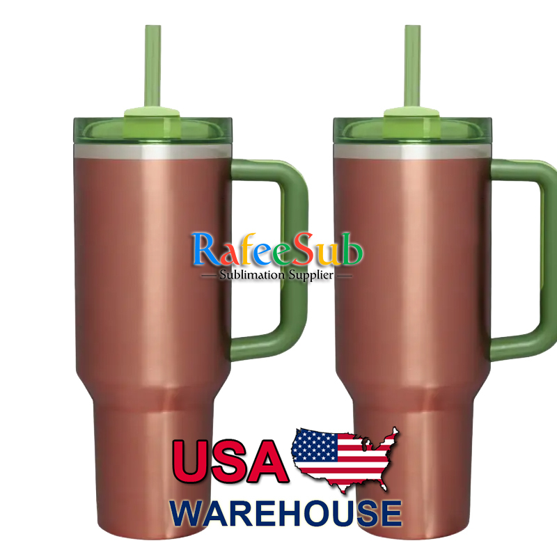 25PCS 40oz Watermelon Moonshine Style Sublimation Tumbler with Handle