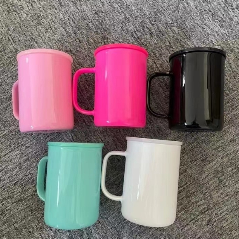17oz Sublimation New Color Mix Glass Can with Handle  | Plastic Straw | - RafeeSub