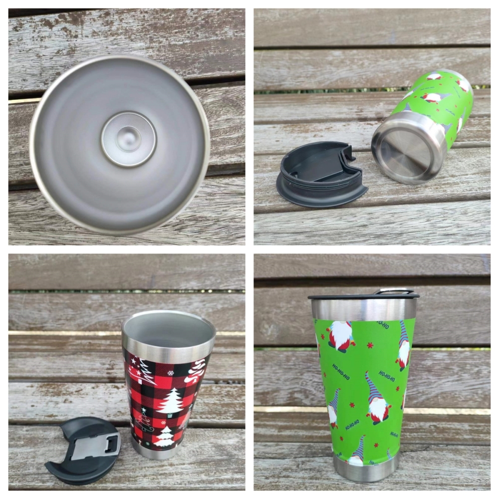 20oz Christmas Beer Tumbler  | Plastic Straw | RafeeSub