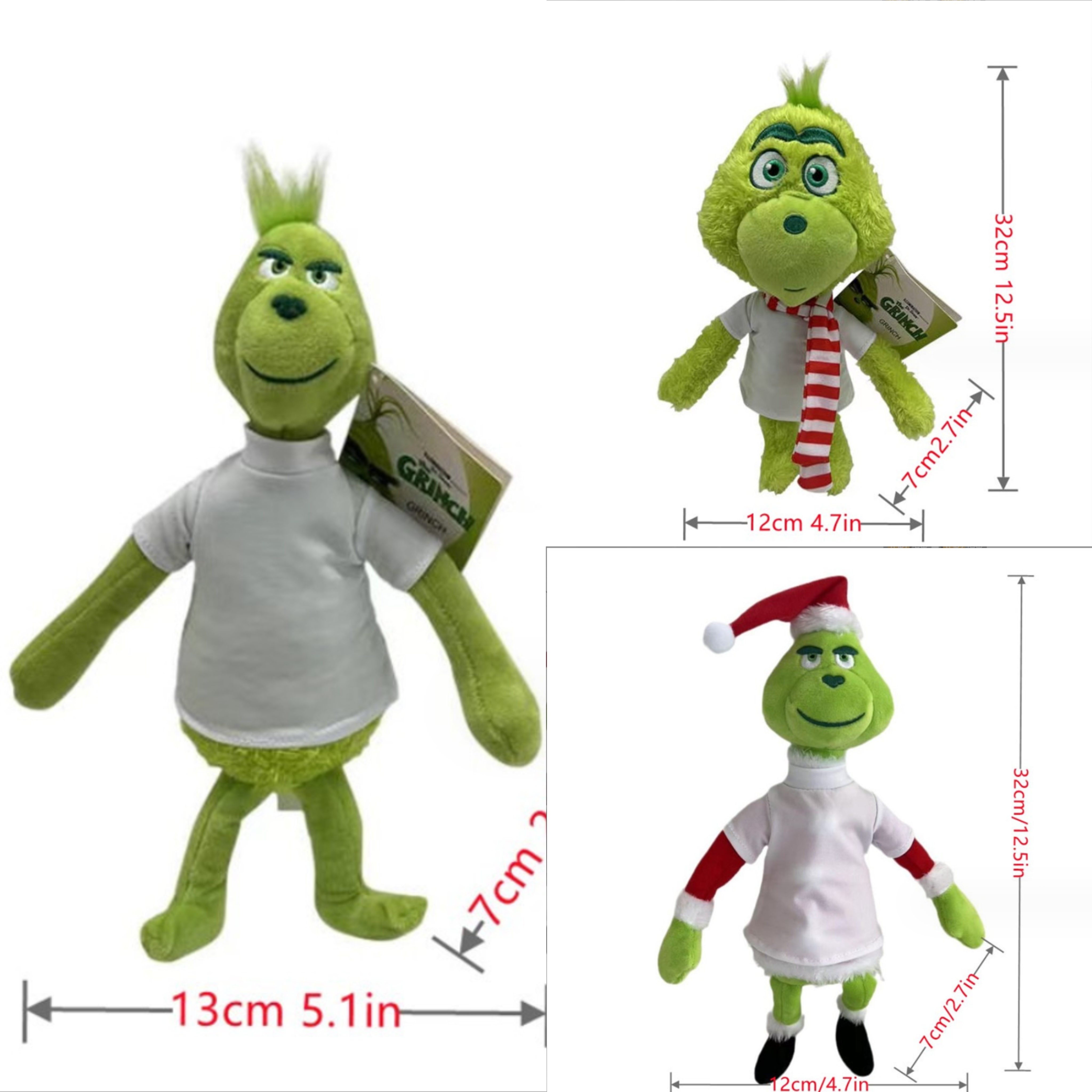 Christmas Grinch Doll 6 Design Each 5pcs Mix - Rafeesub