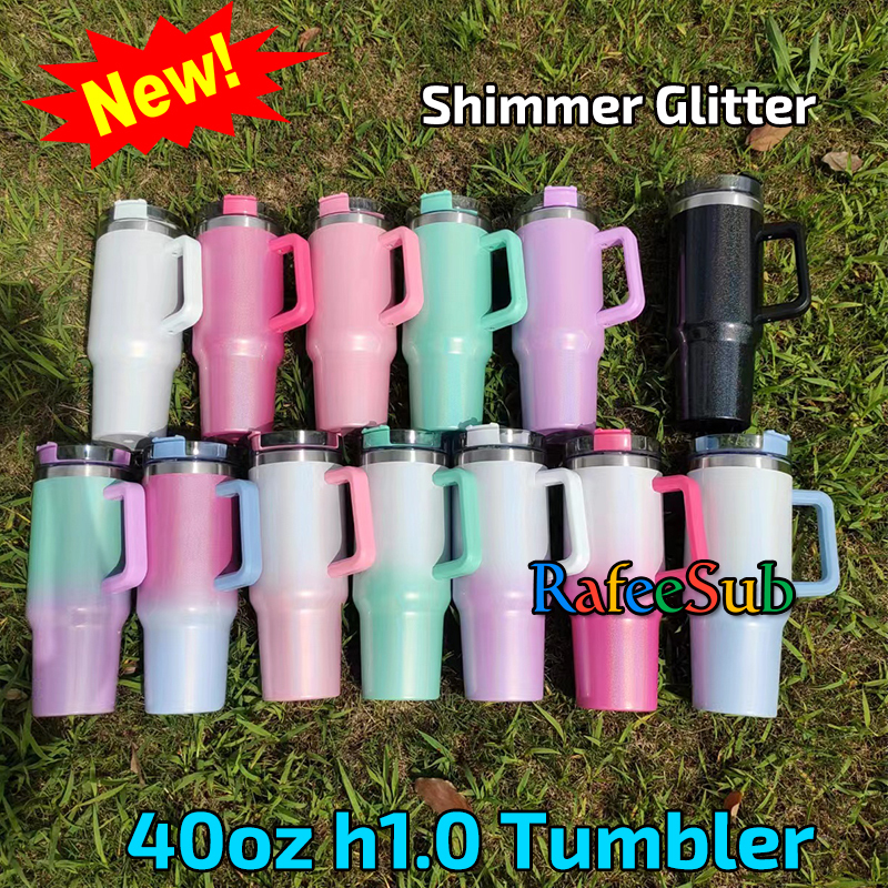 20PCS 40oz Shimmer Glitter Adventure Quencher Stainless Steel Tumbler - RafeeSub