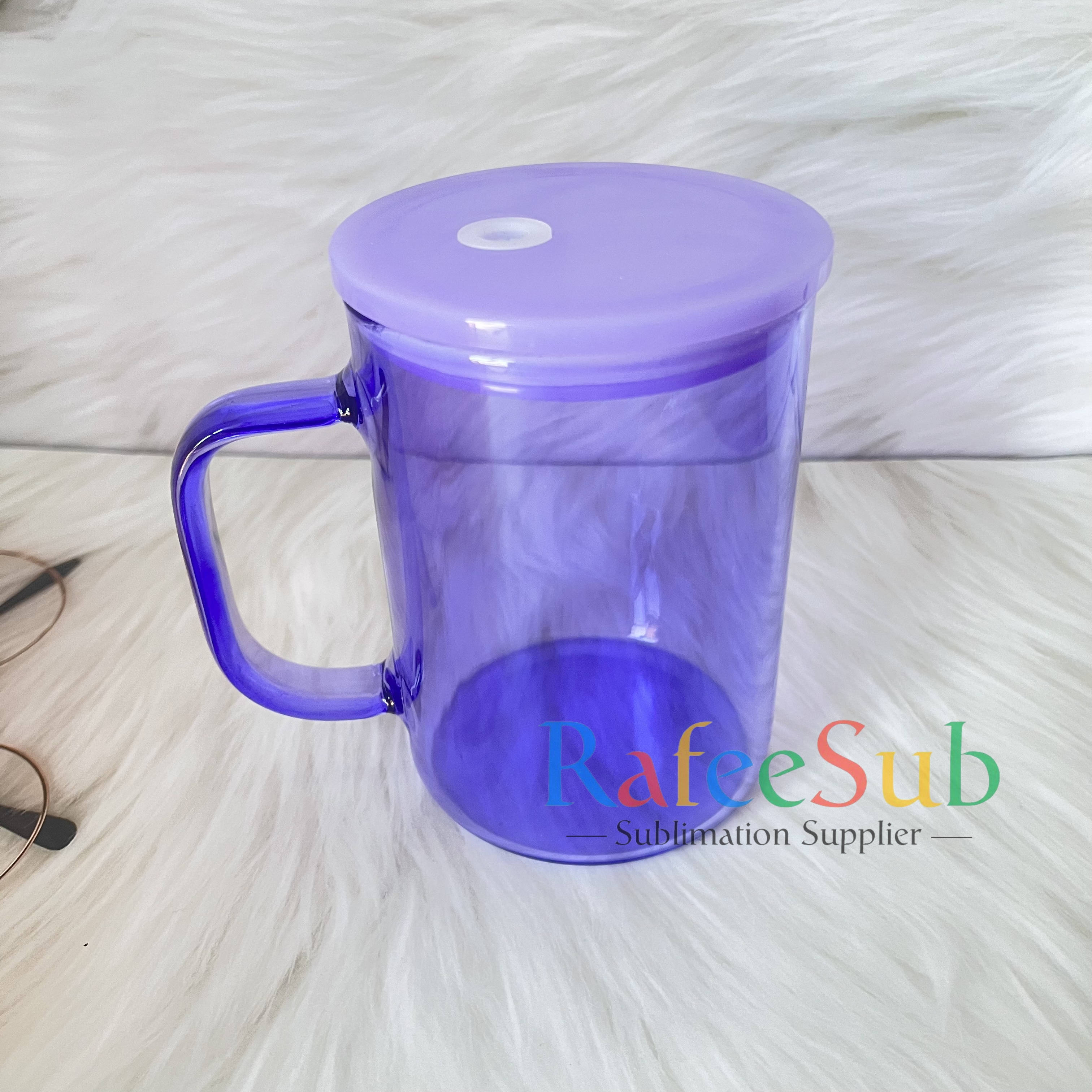 25PCS 17oz Colored Sublimation Blanks Glass Mug |  Mixed Colors |