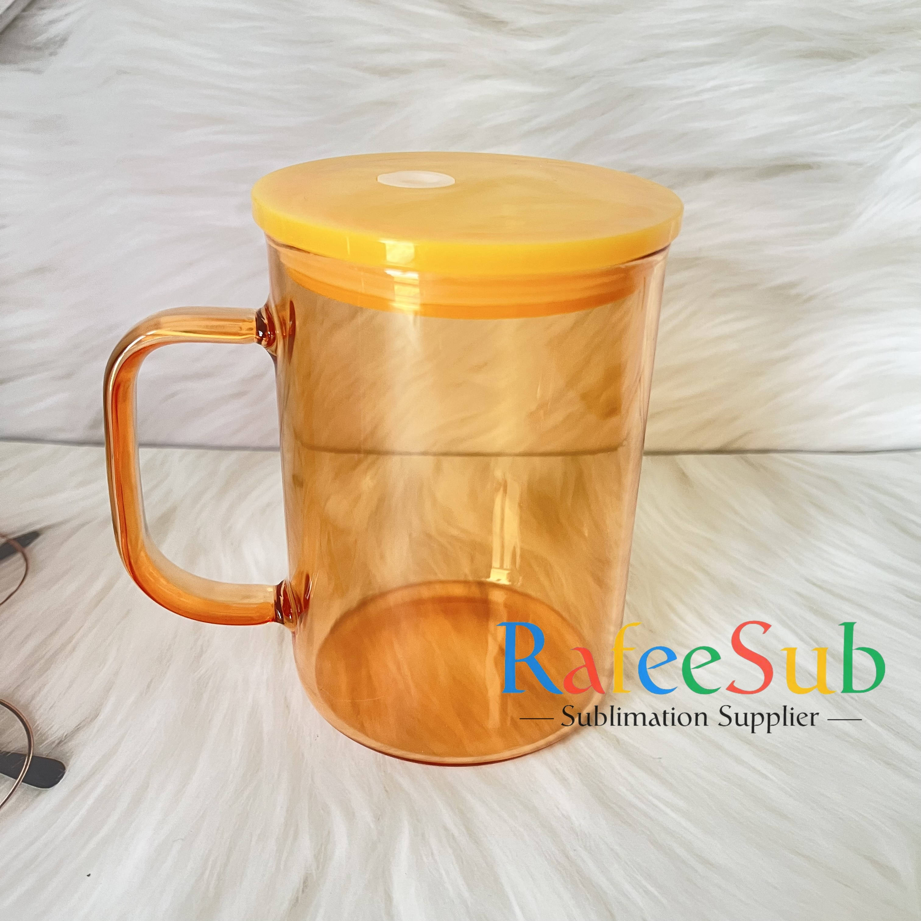 25PCS 17oz Colored Sublimation Blanks Glass Mug |  Mixed Colors |