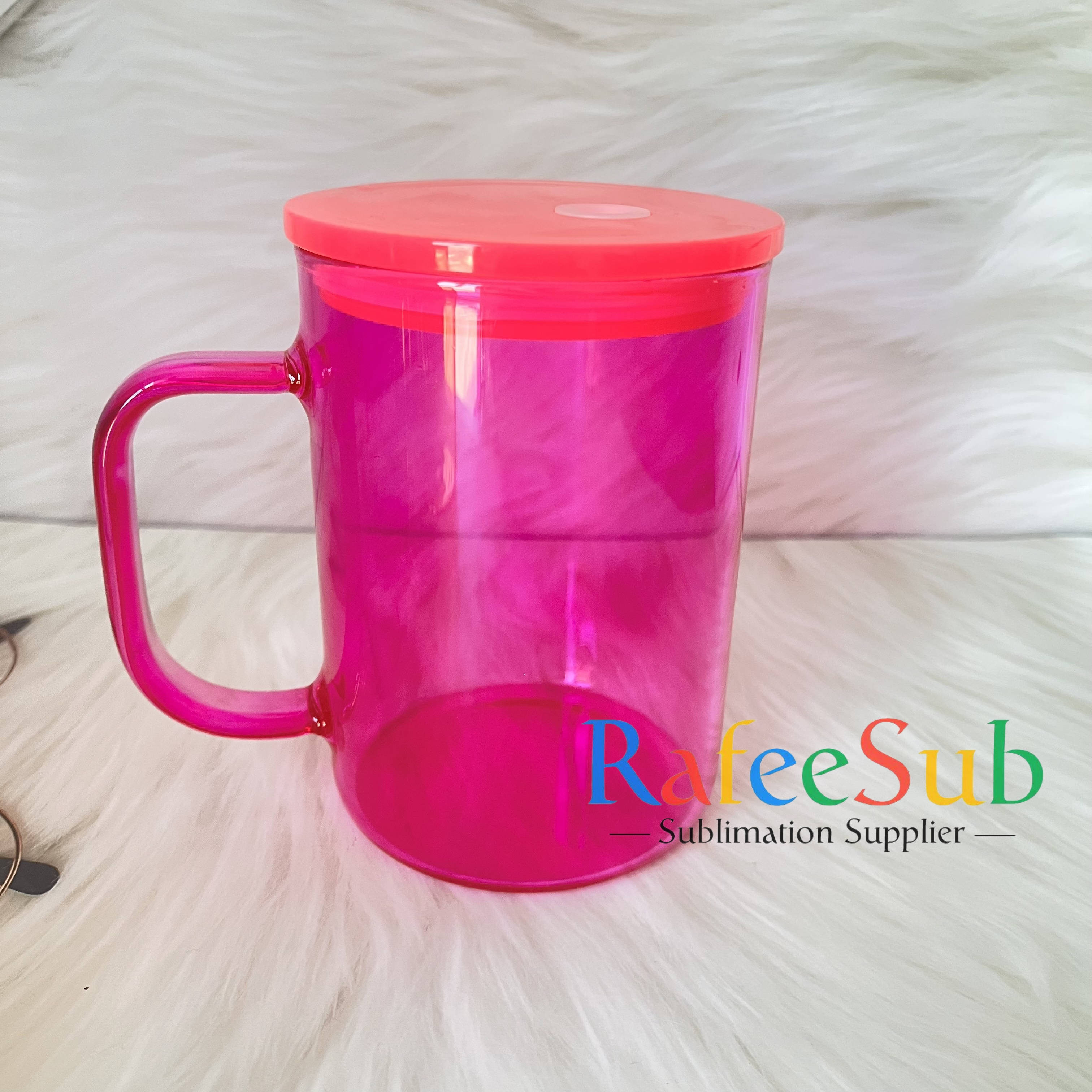 25PCS 17oz Colored Sublimation Blanks Glass Mug |  Mixed Colors |