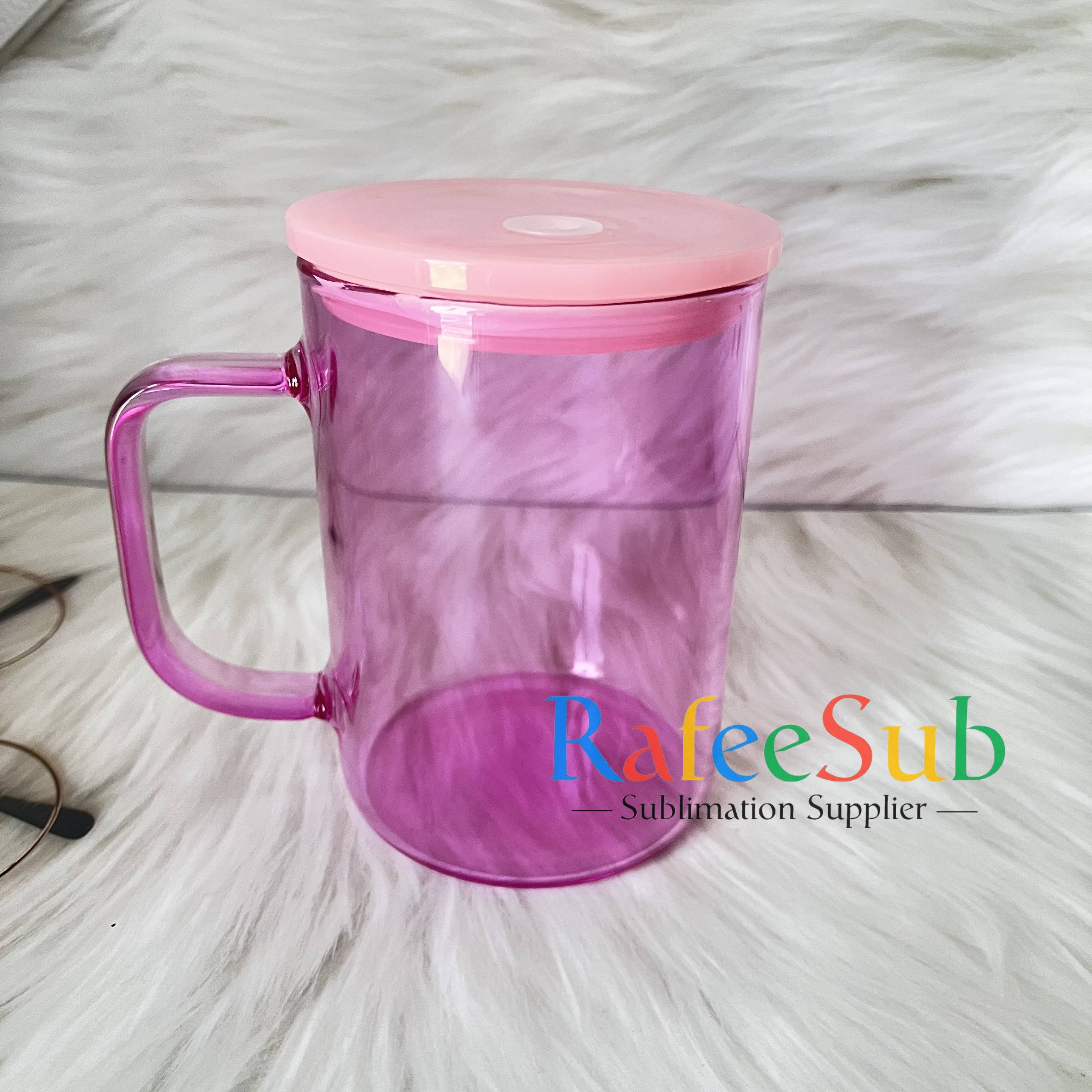 25PCS 17oz Colored Sublimation Blanks Glass Mug |  Mixed Colors |