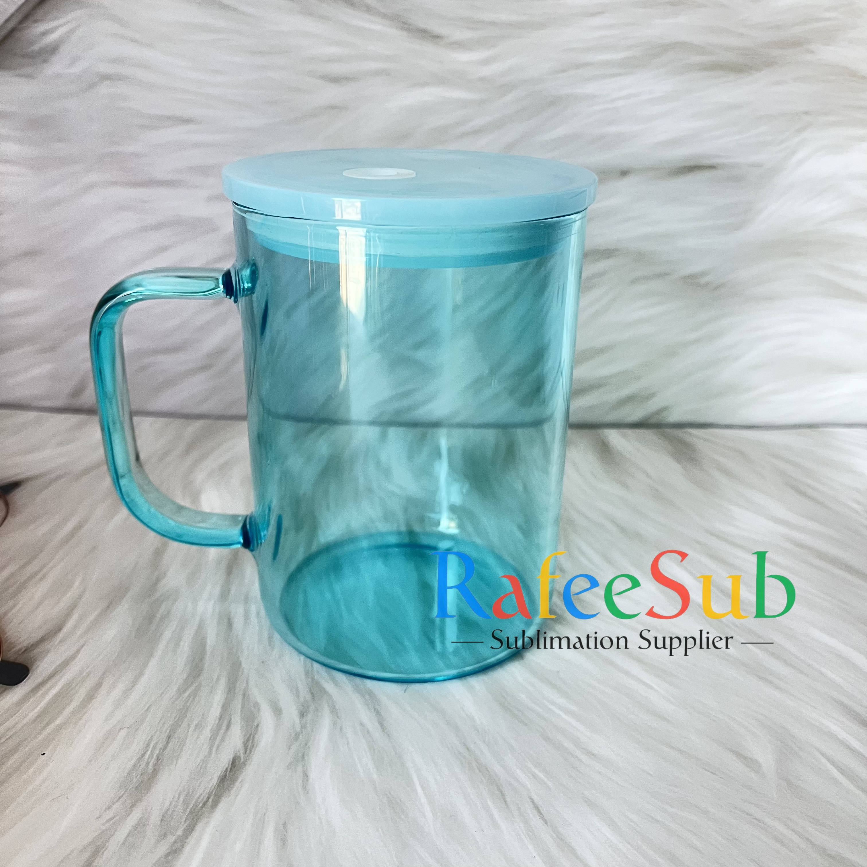 25PCS 17oz Colored Sublimation Blanks Glass Mug |  Mixed Colors |