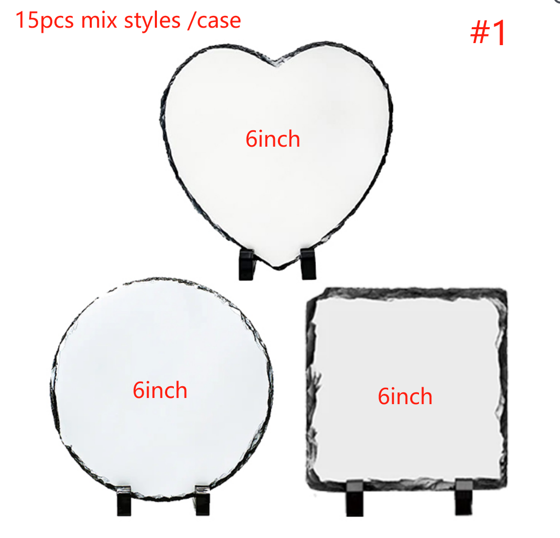 Heart Square Rectangular Rock Sublimation Slate Blanks Photo Frame