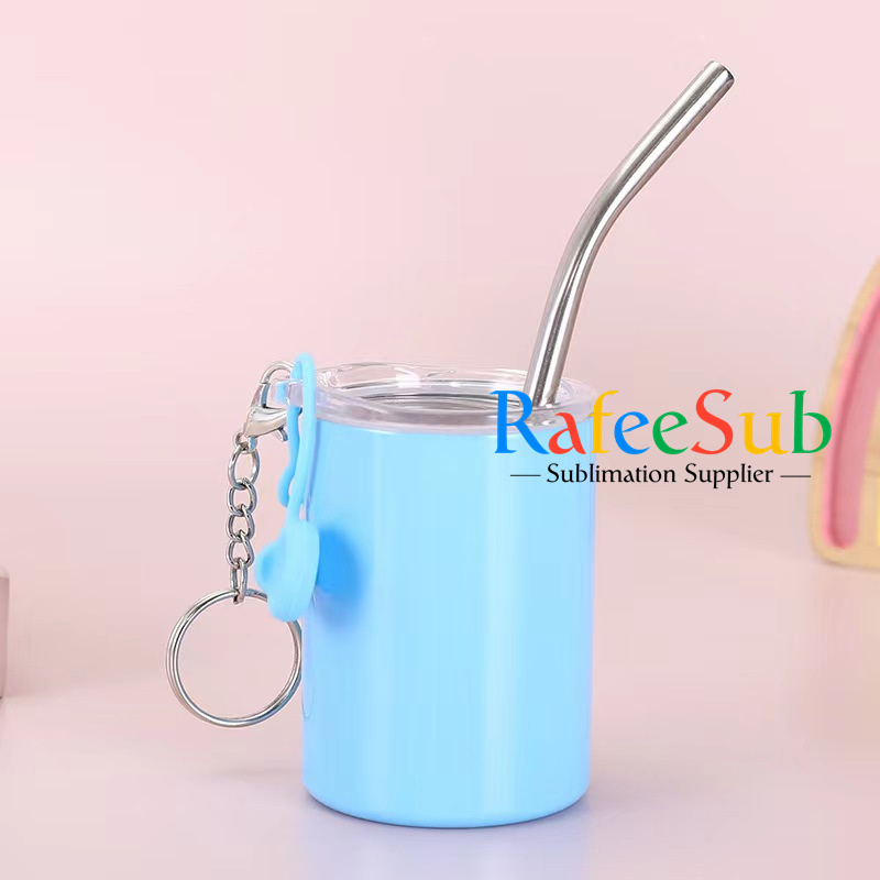 50PCS 3oz Mini Skinny Colored Sublimation Blanks Tumbler with Keychain and Lid Stopper