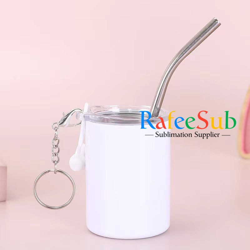 50PCS 3oz Mini Skinny Colored Sublimation Blanks Tumbler with Keychain and Lid Stopper