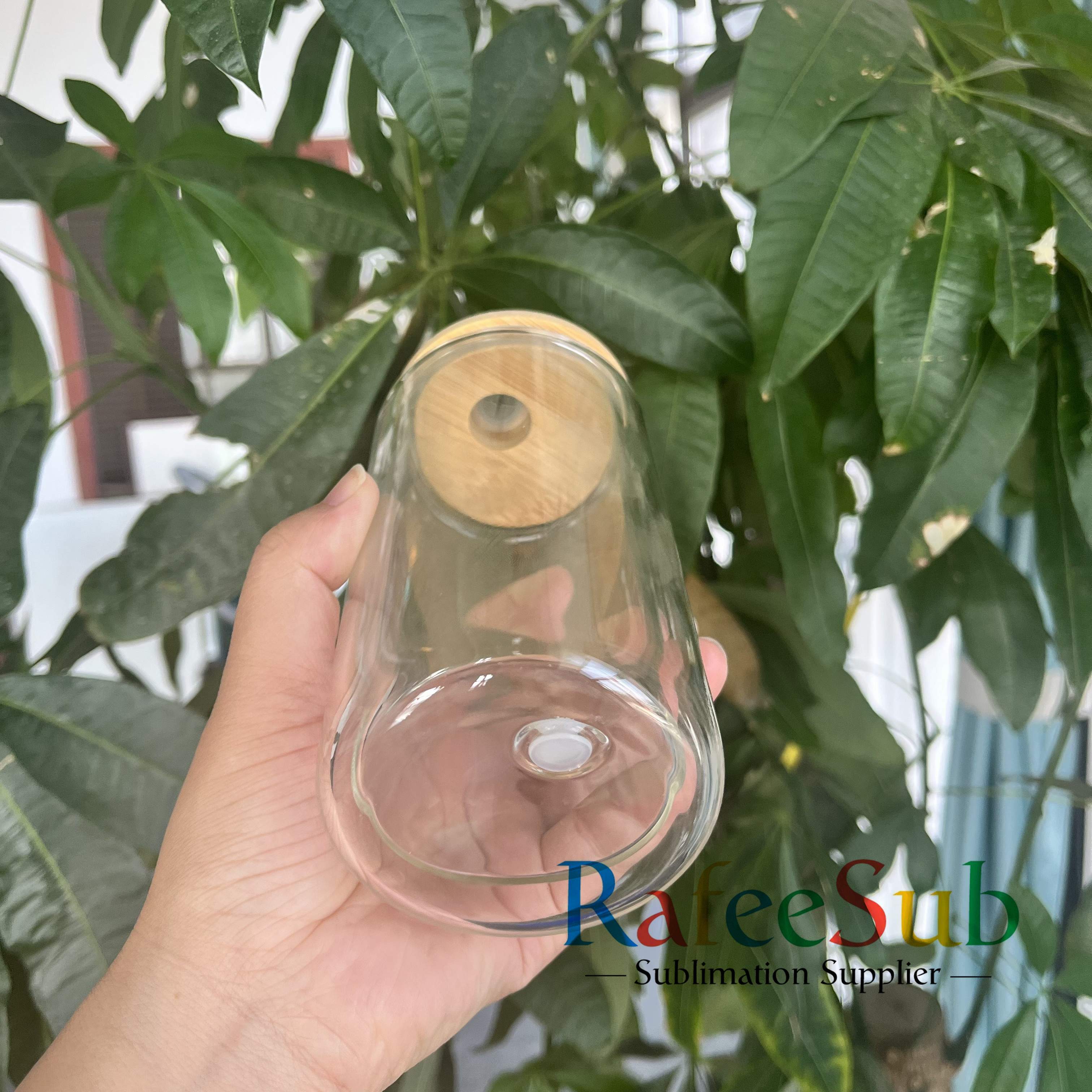 25PCS 16oz Clear Pre-drilled Hole Double Wall Snow Globe Glass Can Tumbler | Sublimation Blanks | - RafeeSub