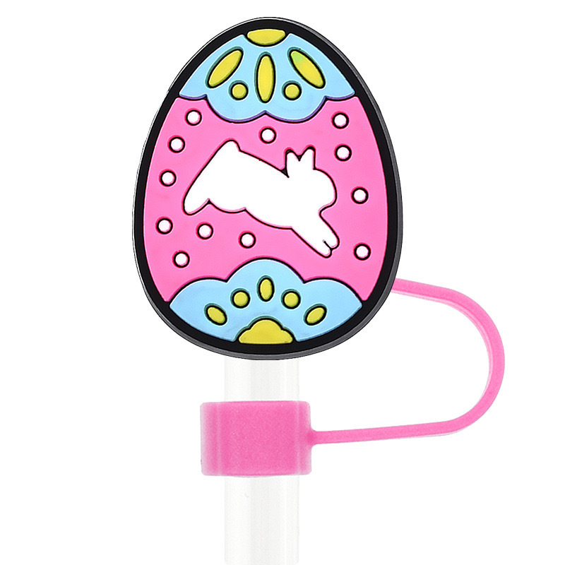 Easter Straw Cap Cover Straw Topper Cap Fit 10mm Dia Straw