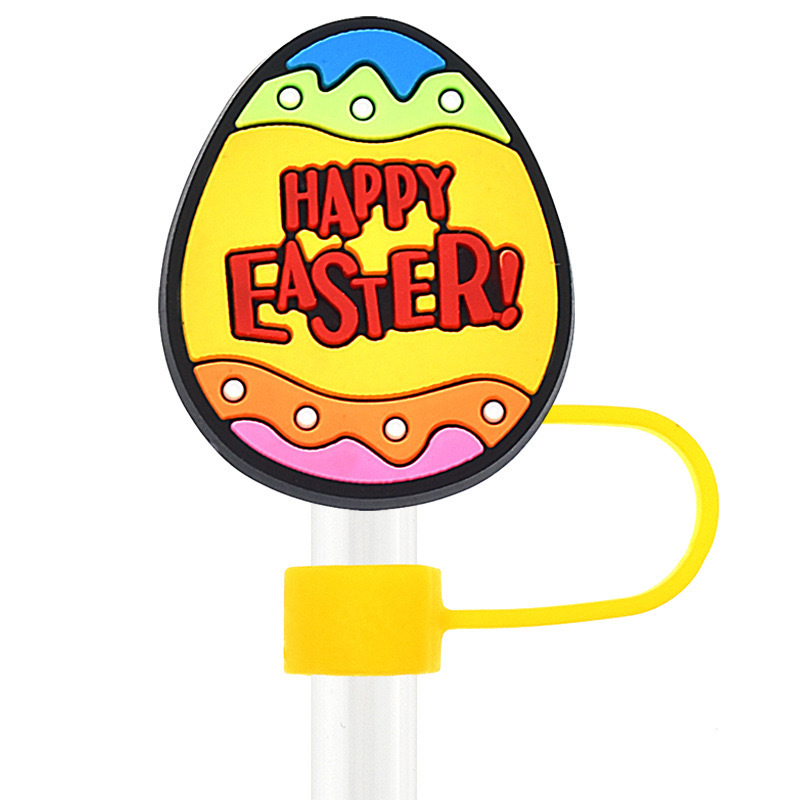 Easter Straw Cap Cover Straw Topper Cap Fit 10mm Dia Straw