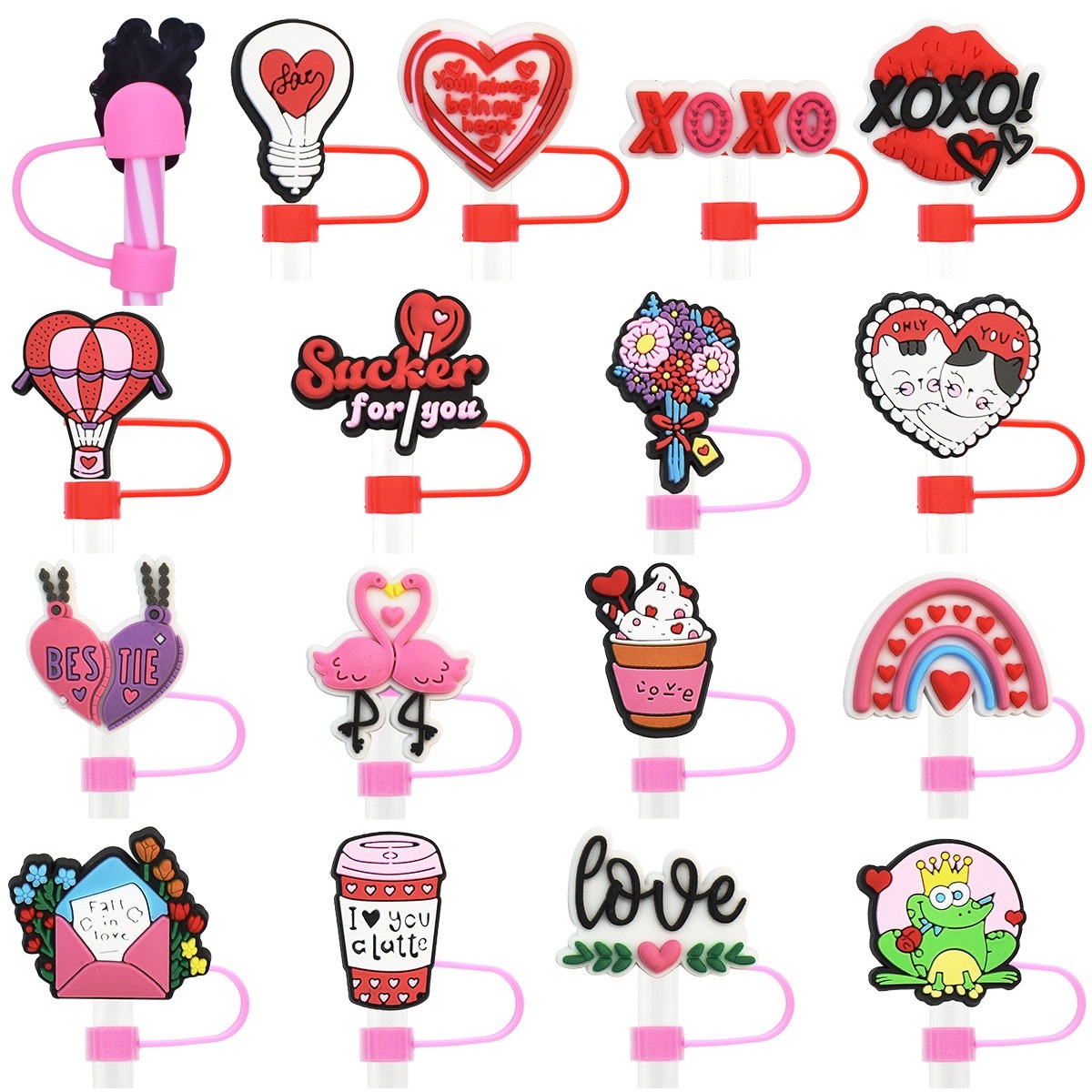 New Lover Straw Cap Cover Straw Topper Cap Fit 10mm Dia Straw