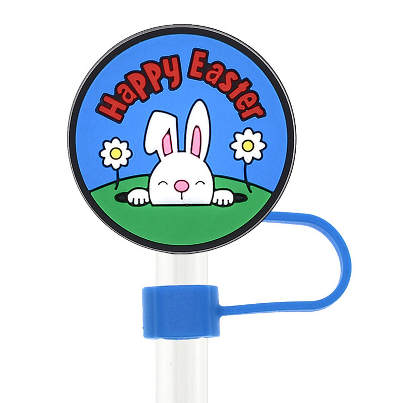 Easter Straw Cap Cover Straw Topper Cap Fit 10mm Dia Straw