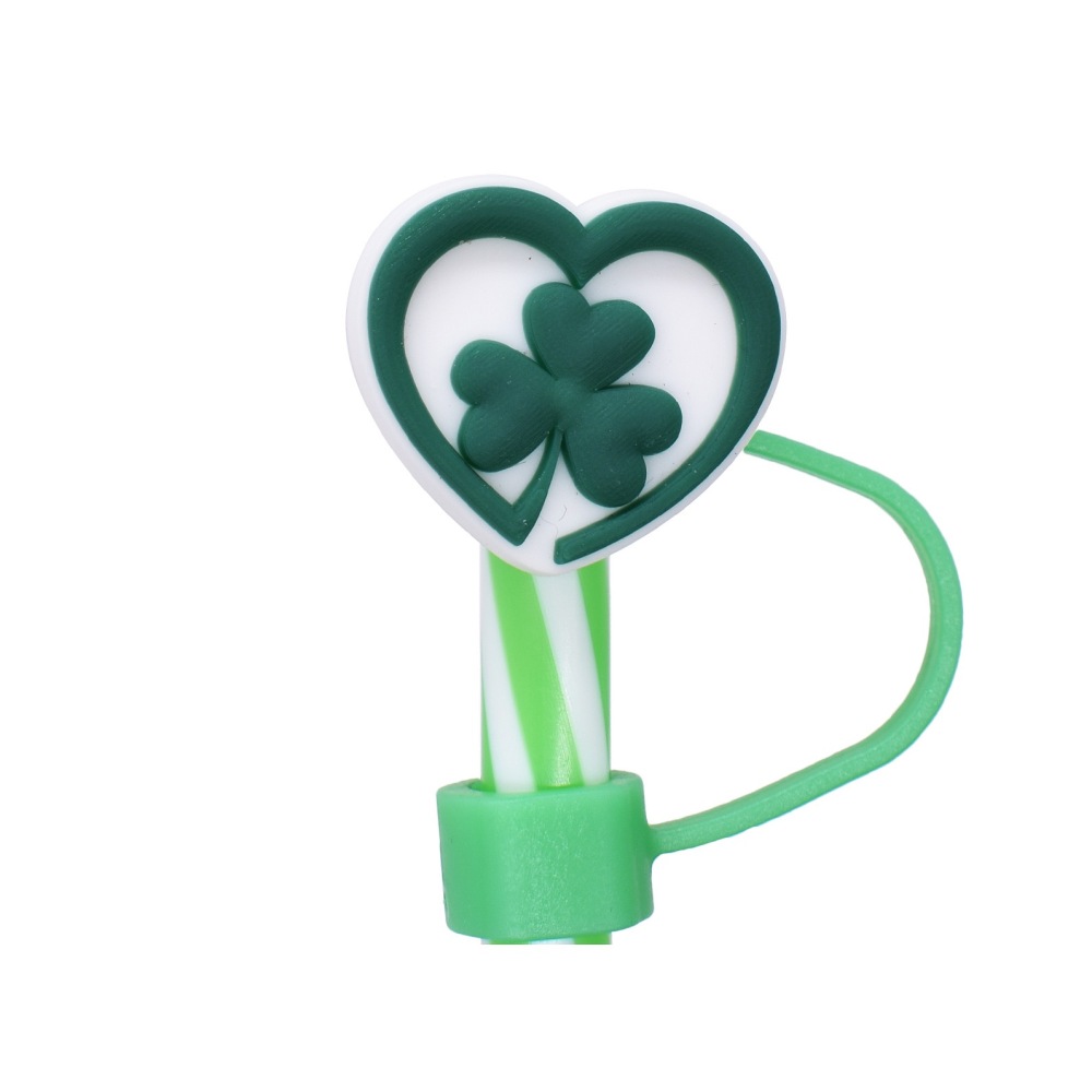 ST PATRICK'S DAY Straw Cap Cover Straw Topper Cap Fit 10mm Dia Straw