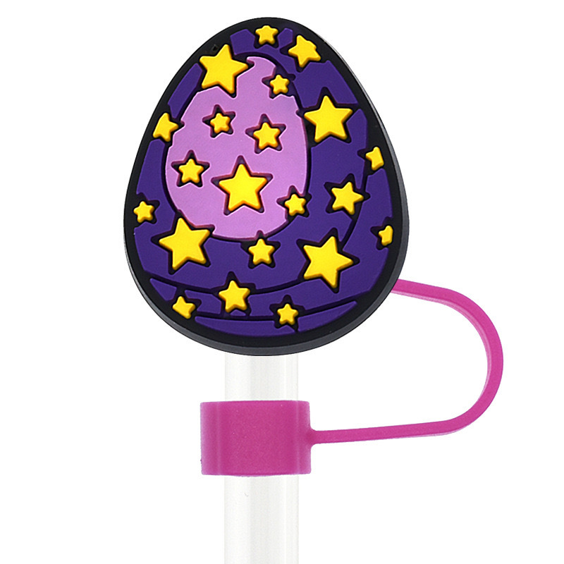 Easter Straw Cap Cover Straw Topper Cap Fit 10mm Dia Straw