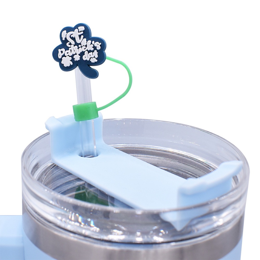 ST PATRICK'S DAY Straw Cap Cover Straw Topper Cap Fit 10mm Dia Straw