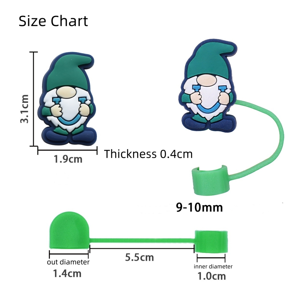 ST PATRICK'S DAY Straw Cap Cover Straw Topper Cap Fit 10mm Dia Straw