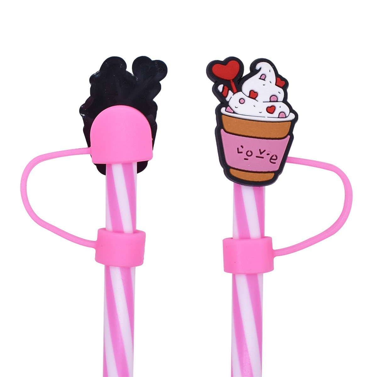 New Lover Straw Cap Cover Straw Topper Cap Fit 10mm Dia Straw