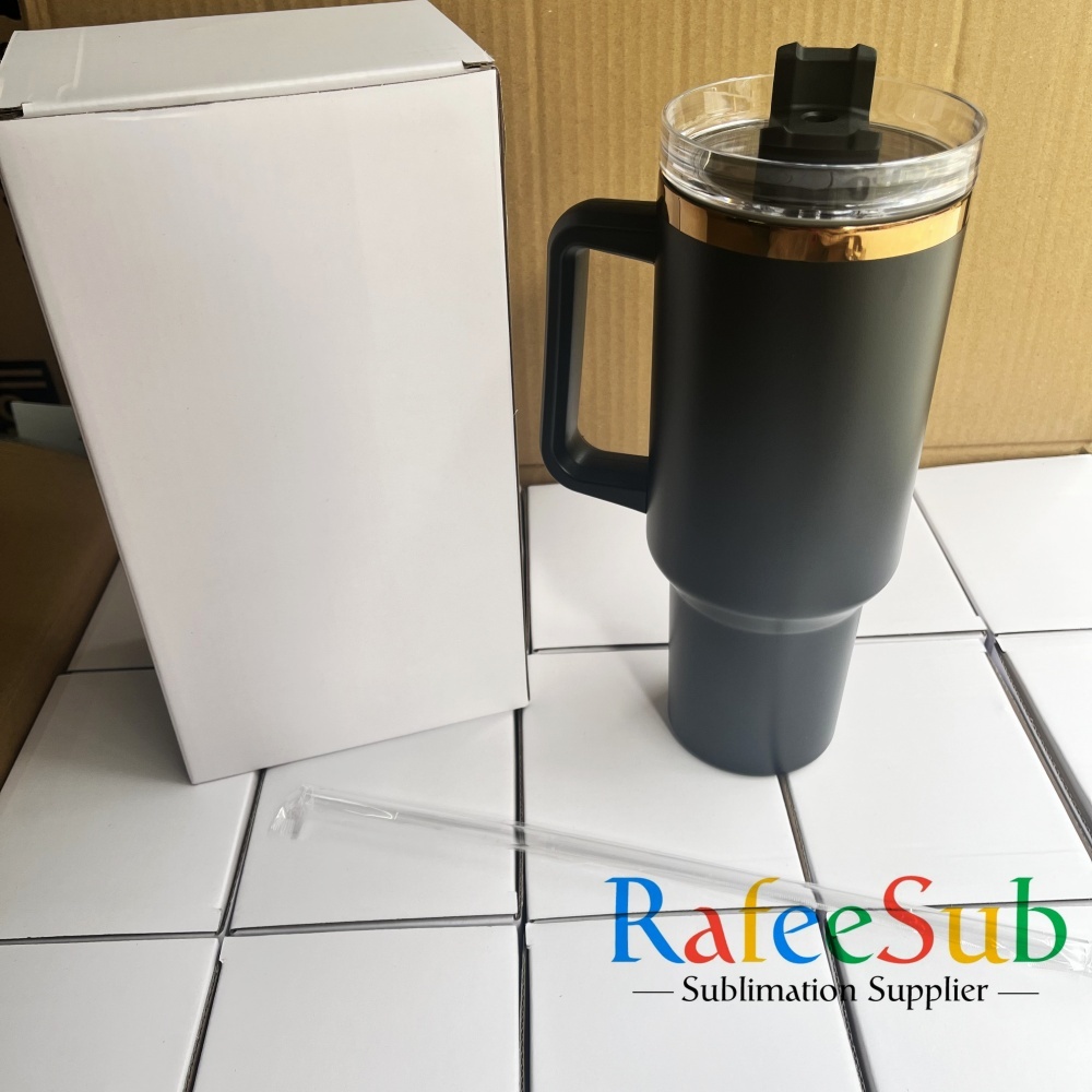 40oz H1.0 Cooper Plated Power Coated Laser Stainless Steel Tumbler With Handle- Rafeesub