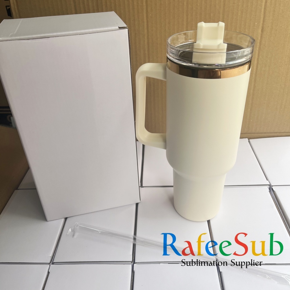 40oz H1.0 Cooper Plated Power Coated Laser Stainless Steel Tumbler With Handle- Rafeesub