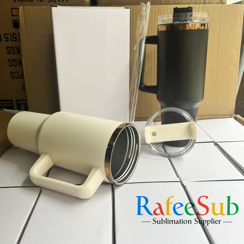 40oz H1.0 Cooper Plated Power Coated Laser Stainless Steel Tumbler With Handle- Rafeesub