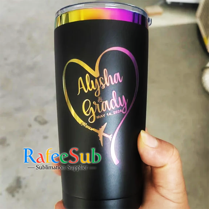 25PCS 20oz Rainbow Plated/ Gold Plated/ Copper Plated Stainless Steel Car Tumbler for Laser Engraving