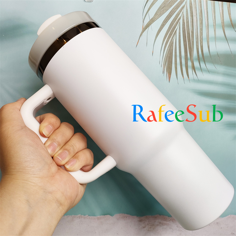 20PCS 40oz Black Plated Base Powder Coated Stainless Steel Tumbler For Laser Engraving