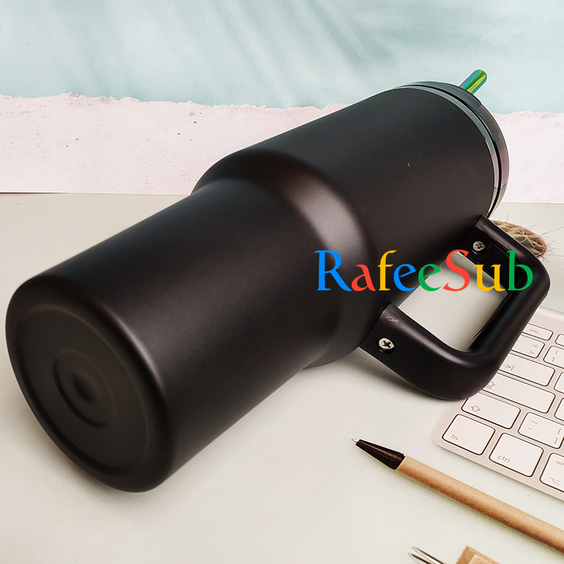 20PCS 40oz Black Plated Base Powder Coated Stainless Steel Tumbler For Laser Engraving