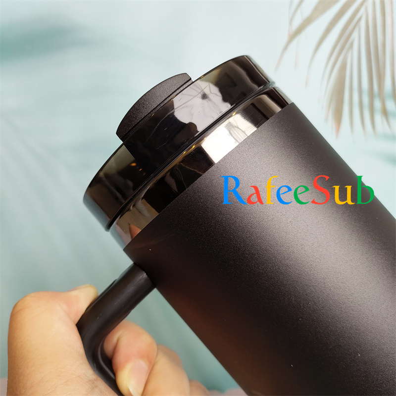 20PCS 40oz Black Plated Base Powder Coated Stainless Steel Tumbler For Laser Engraving