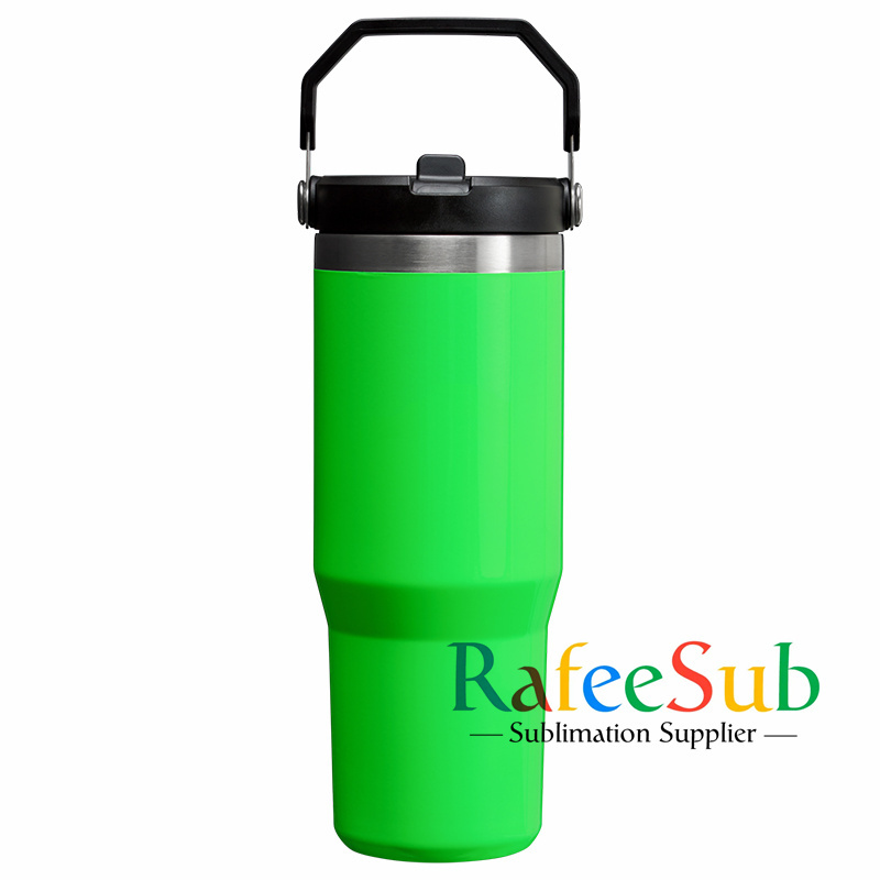 30oz NEON colors blank sublimation silver underneath quencher tumbler