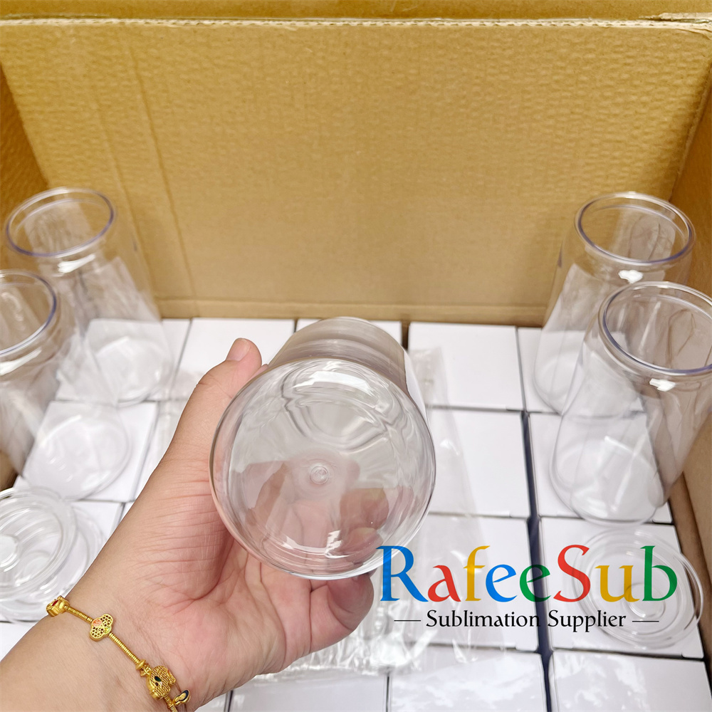 50PCS 16oz Plastic Can with PP Plastic Lids