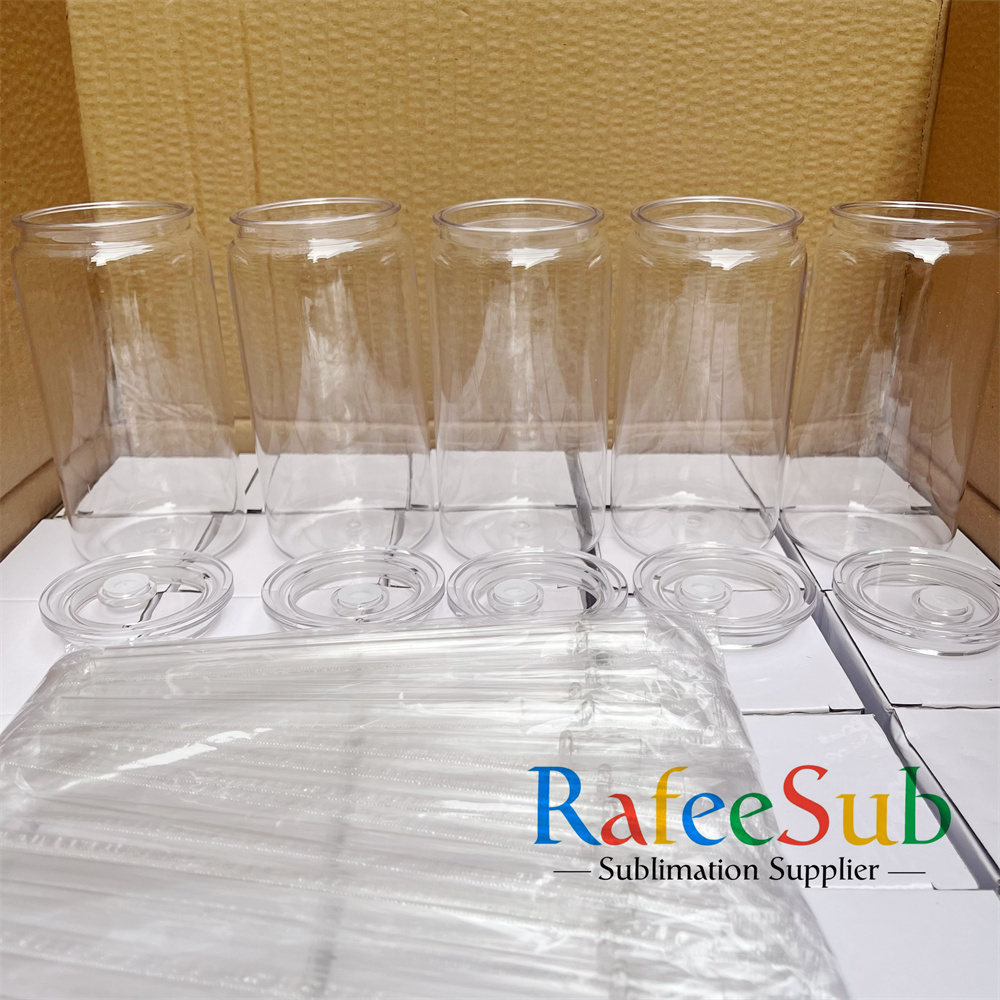 50PCS 16oz Plastic Can with PP Plastic Lids