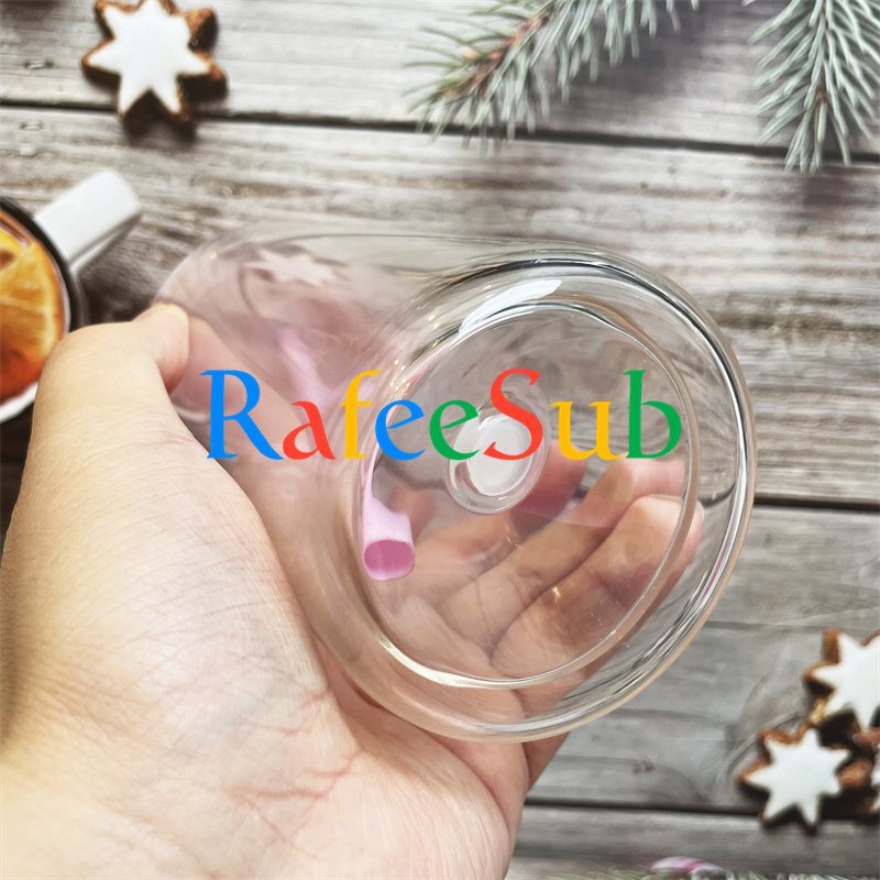 25PCS 12oz/ 15oz Pre Drilled Hole Clear Double Wall Blank Sublimation Snowglobe Glass Can with Plastic Lids and Rubber Stopper