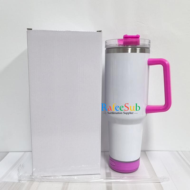 RAFEE 20PCS 40oz Speaker Sublimation Tumbler with Mixed 5 Colors