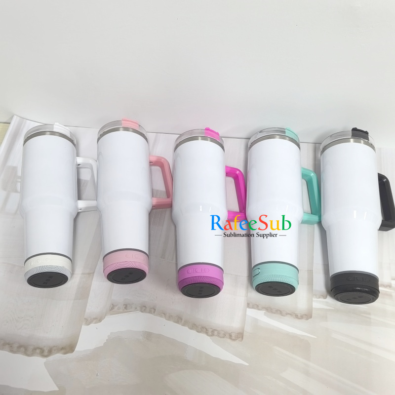 RAFEE 20PCS 40oz Speaker Sublimation Tumbler with Mixed 5 Colors