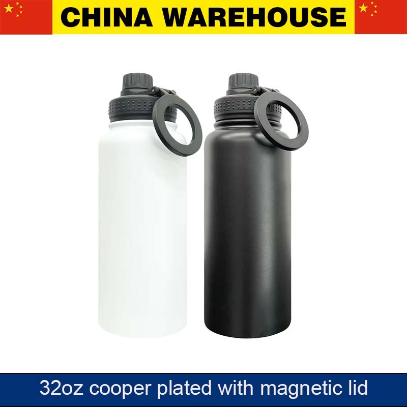 RAFEE 32oz copper underneath powder coat waterbottles with magnetic lids