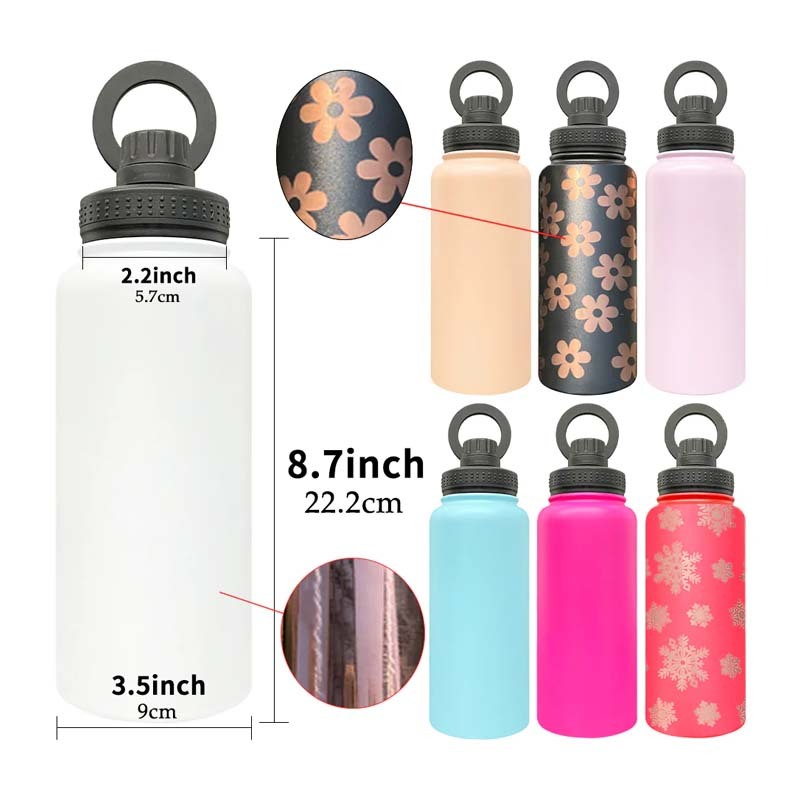 RAFEE 32oz copper underneath powder coat waterbottles with magnetic lids