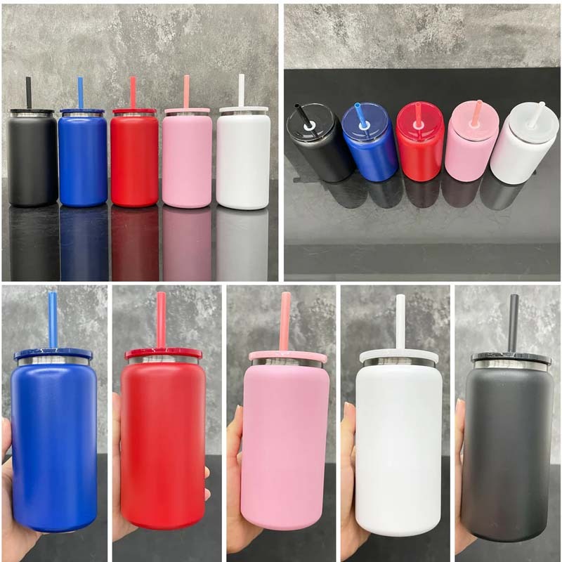 RAFEE 25pcs 16oz black plated metal cans stainless steel can tumblers for laser engrvaing
