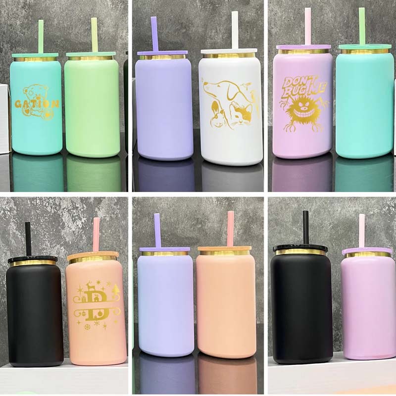 RAFEE 25pcs 16oz gold plated metal cans stainless steel can tumblers for laser engrvaing