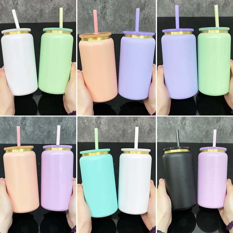 RAFEE 25pcs 16oz gold plated metal cans stainless steel can tumblers for laser engrvaing